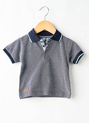 Polo stretch manches courtes bleu LOSAN garçon