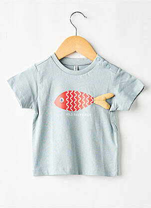 T-shirt stretch manches courtes bleu LOSAN garçon