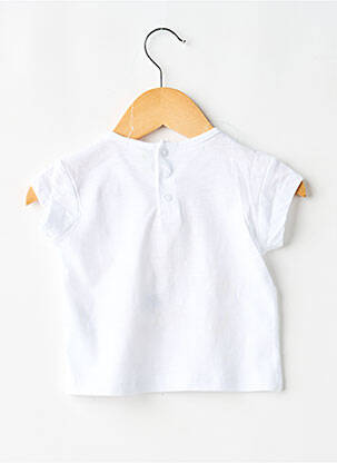 T-shirt fermeture boutonnée au dos manches courtes blanc LOSAN fille
