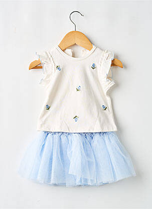 Ensemble jupe type de haut t-shirt bleu MAYORAL fille