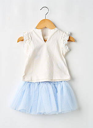 Ensemble jupe coupe droite bleu MAYORAL fille