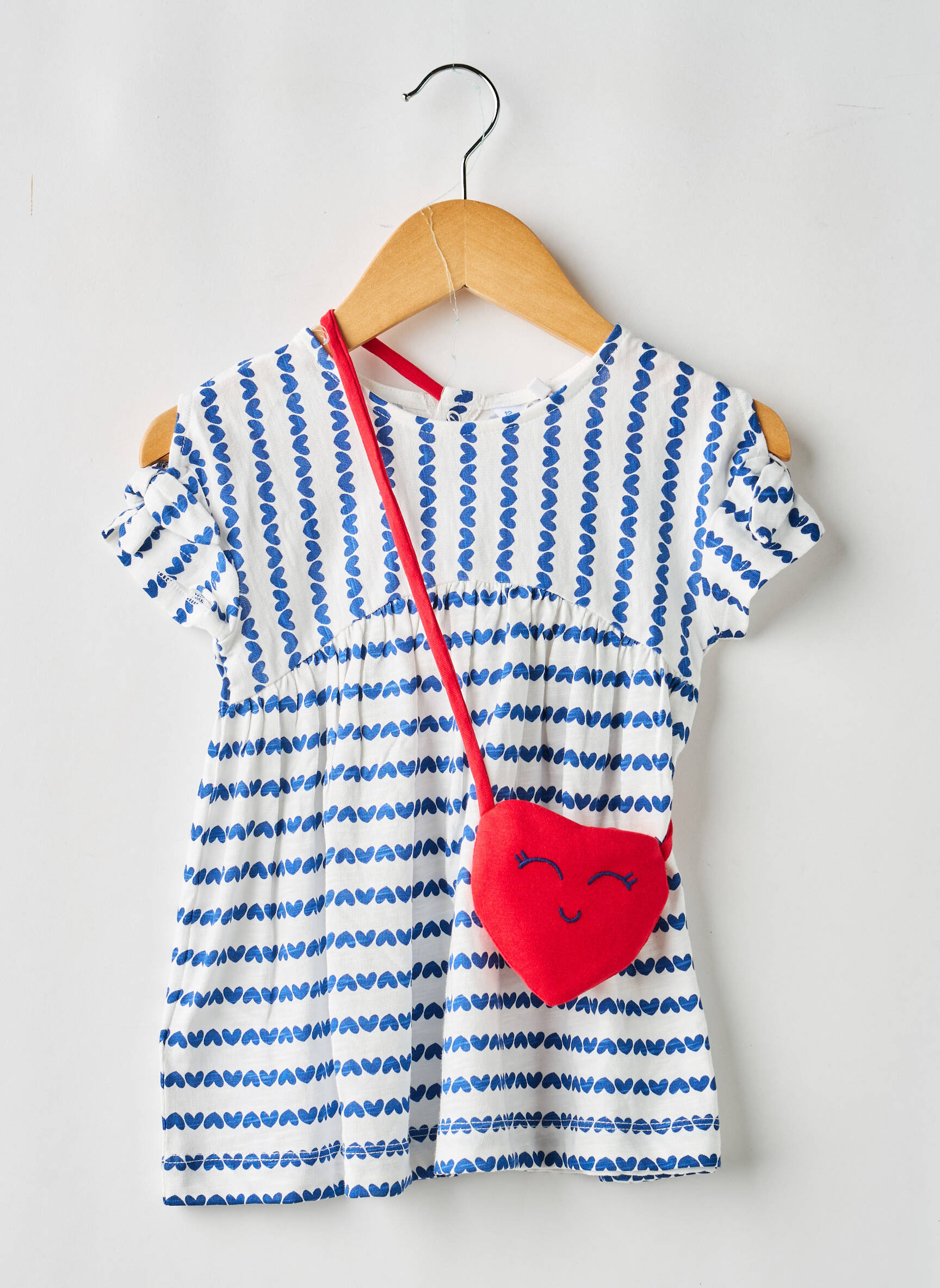 Robe mi-longue manches courtes manches courtes bleu MAYORAL fille