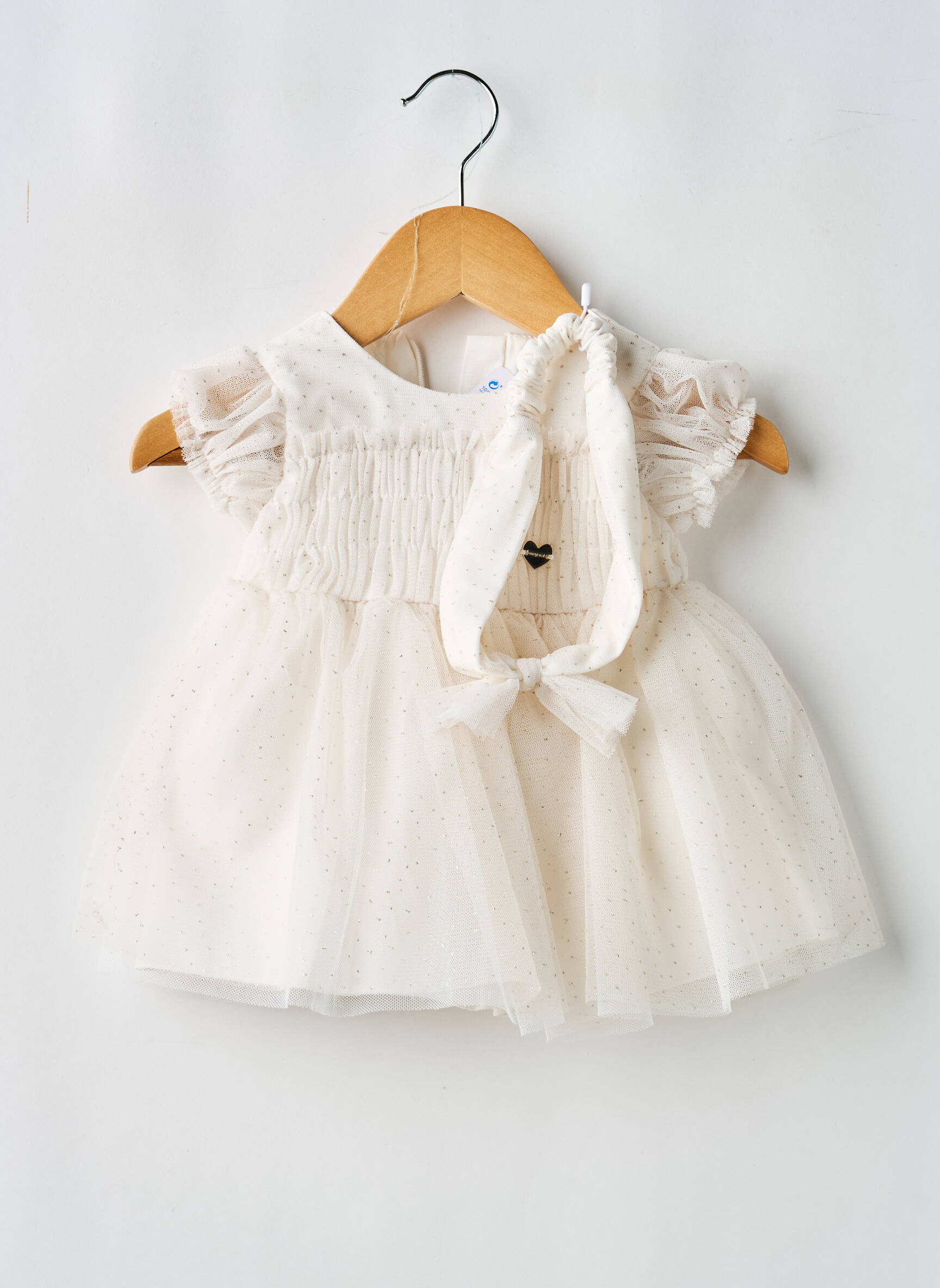 Robe mi-longue sans manche sans manche beige MAYORAL fille