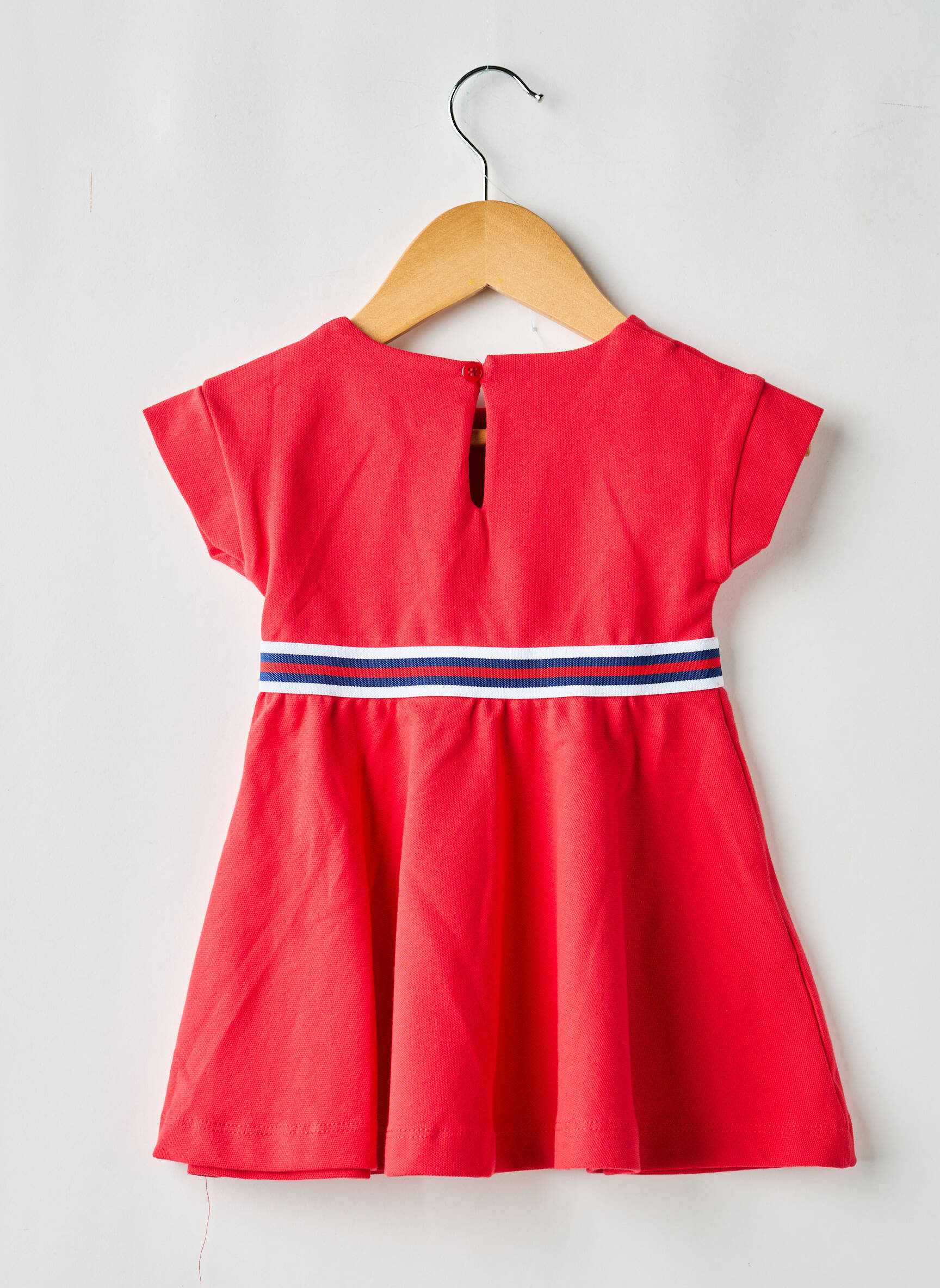 Robe mi-longue manches courtes manches courtes rouge MAYORAL fille