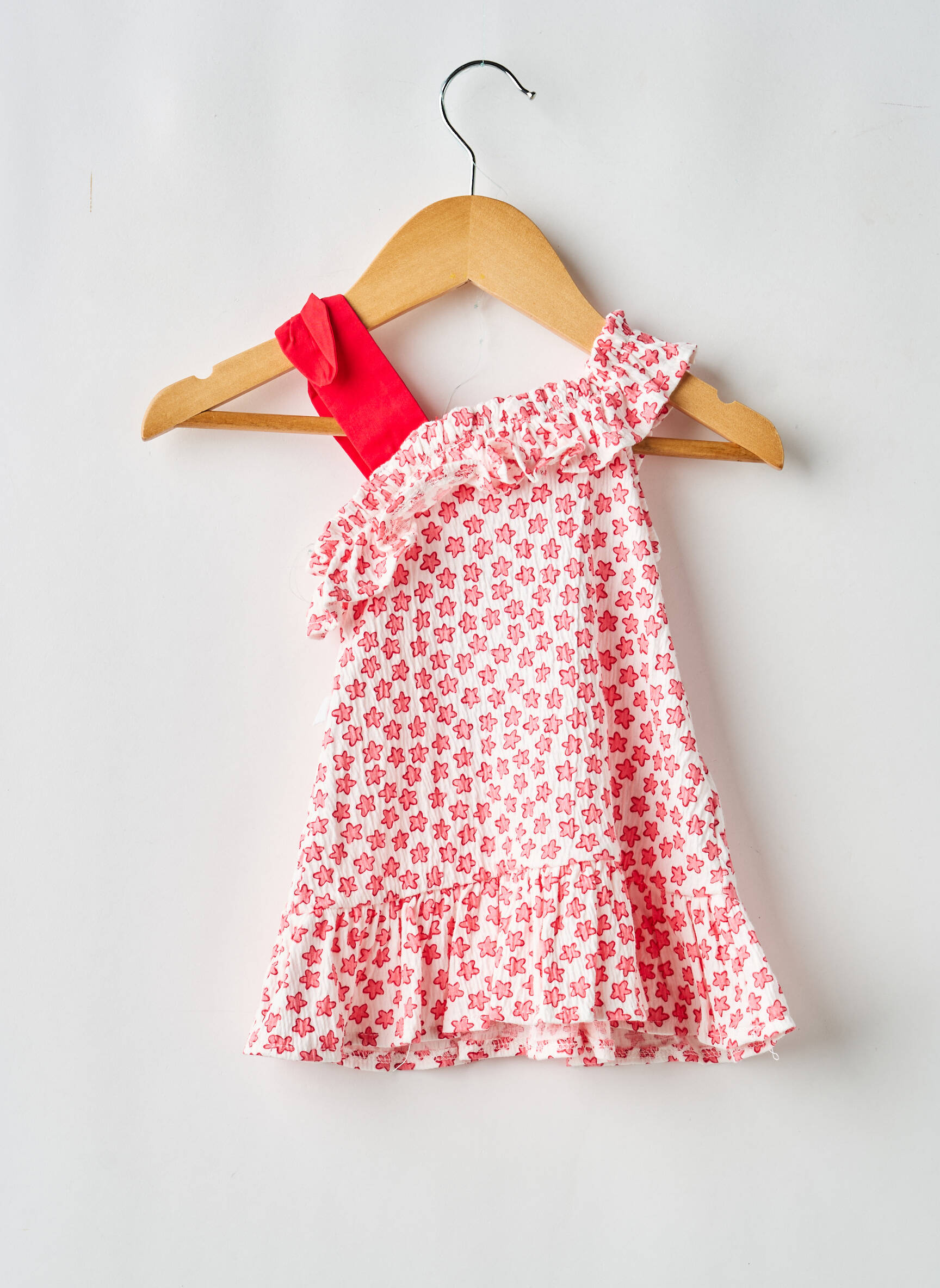 Robe mi-longue sans manche sans manche rouge MAYORAL fille