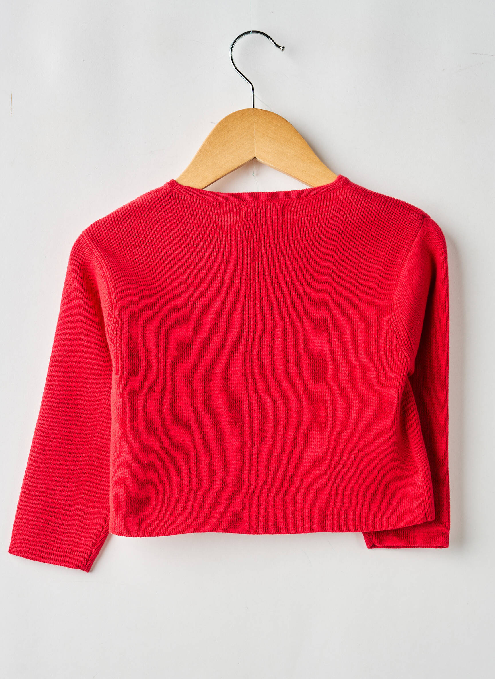Gilet manches longues coupe droite rouge MAYORAL fille