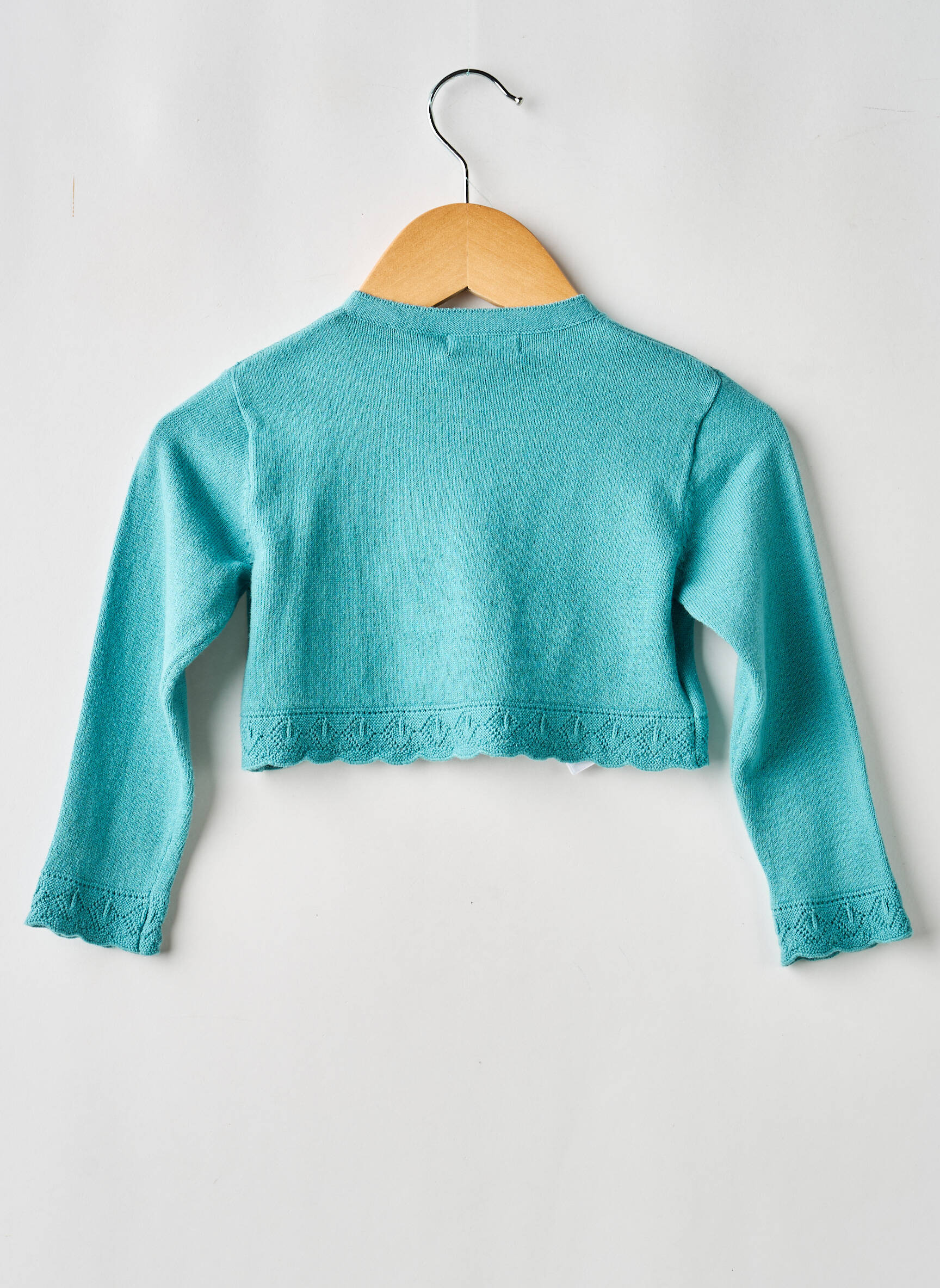 Gilet manches longues coupe droite bleu MAYORAL fille