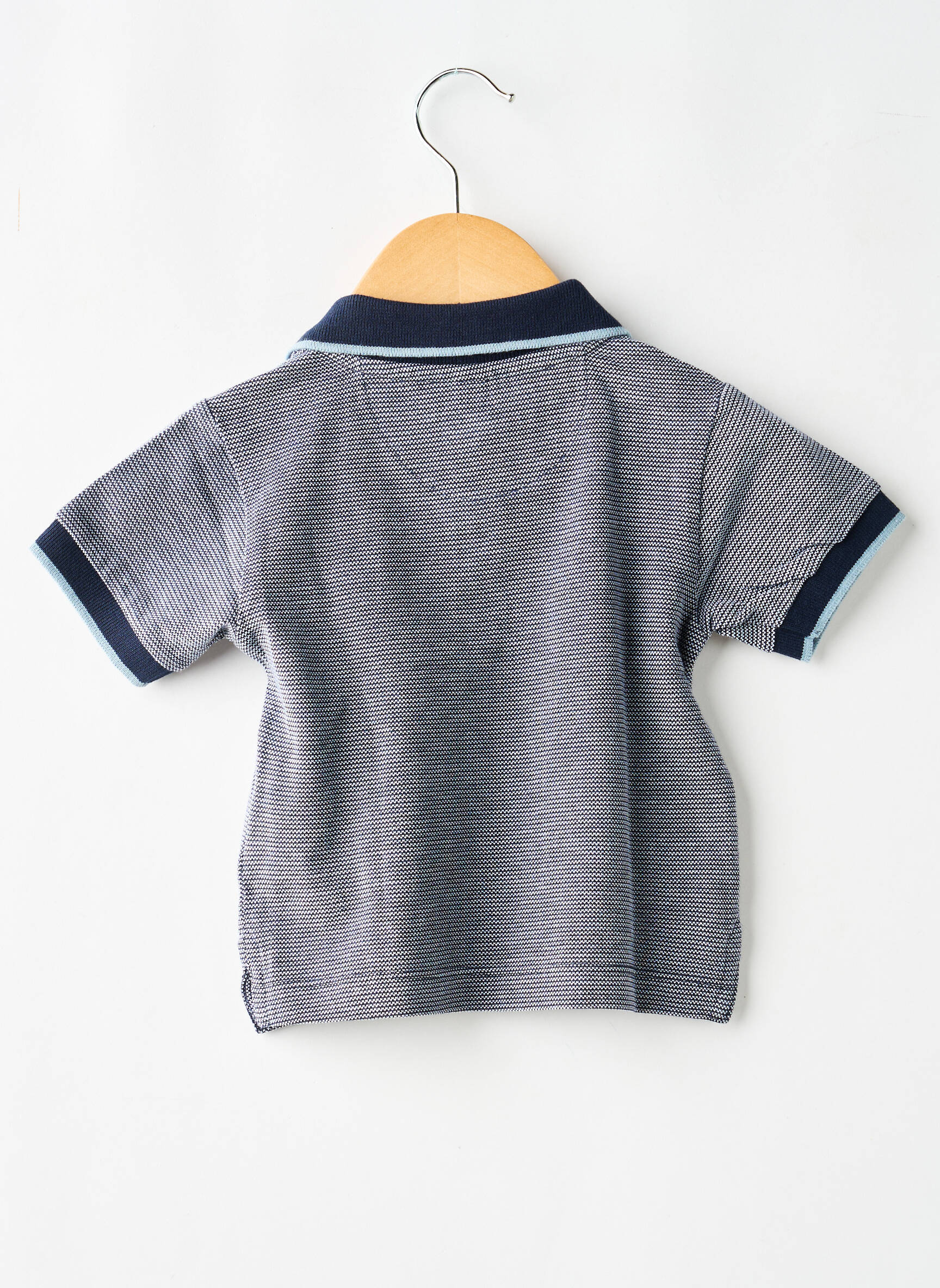 Polo stretch manches courtes bleu LOSAN garçon