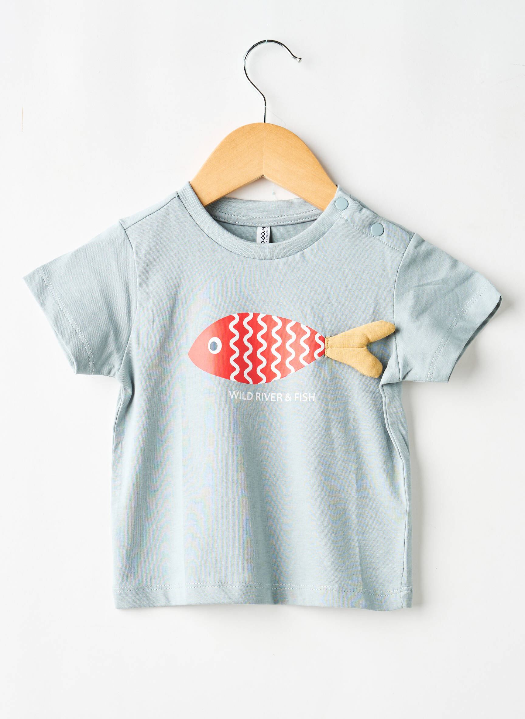 T-shirt stretch manches courtes bleu LOSAN garçon
