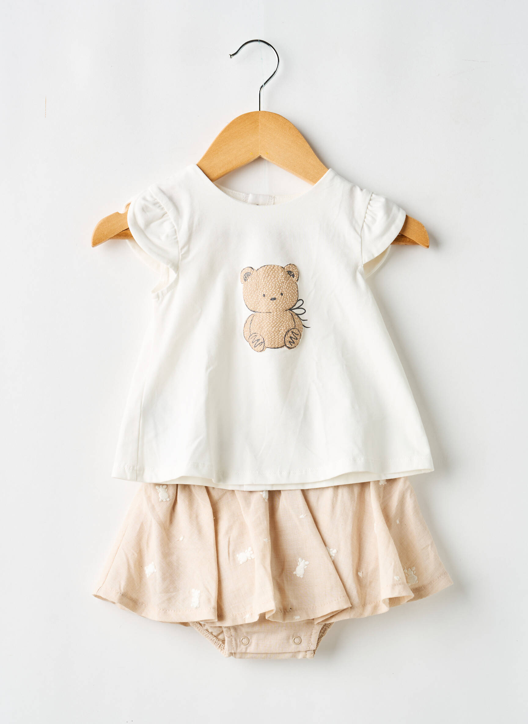 Ensemble pantalon type de haut t-shirt beige MAYORAL fille
