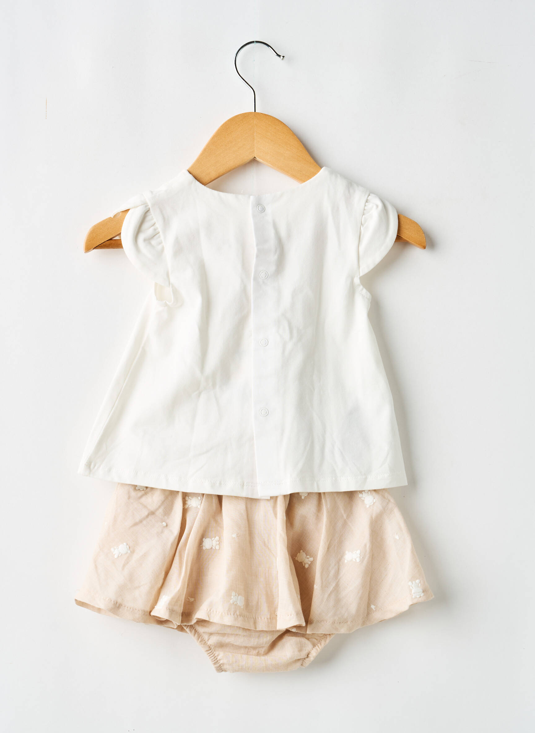 Ensemble pantalon type de haut t-shirt beige MAYORAL fille