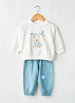 Ensemble pantalon poignets poignets élastiqués bleu MAYORAL garçon