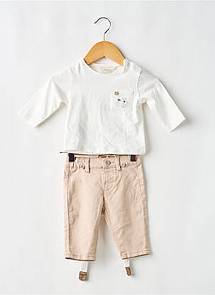 Ensemble pantalon coupe droite beige MAYORAL garçon