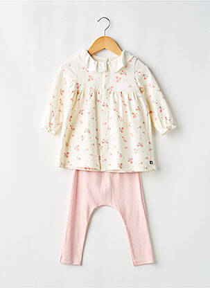 Ensemble pantalon taille élastique rose PETIT BATEAU fille