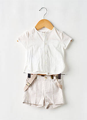 Ensemble short type de haut chemise beige MAYORAL garçon