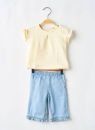 Ensemble pantalon type de haut t-shirt jaune NOPPIES fille