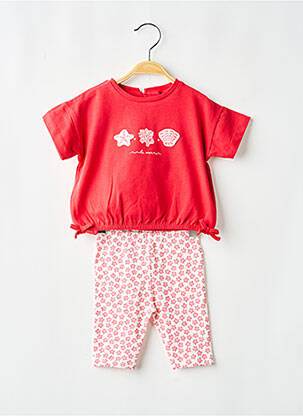 Ensemble pantalon type de haut t-shirt rouge MAYORAL fille