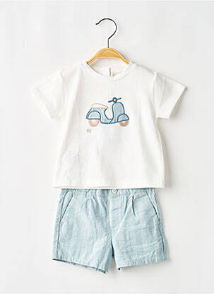 Ensemble short broderie bleu MAYORAL garçon