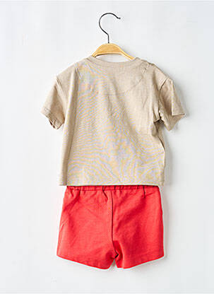 Ensemble short taille élastique rouge MAYORAL garçon