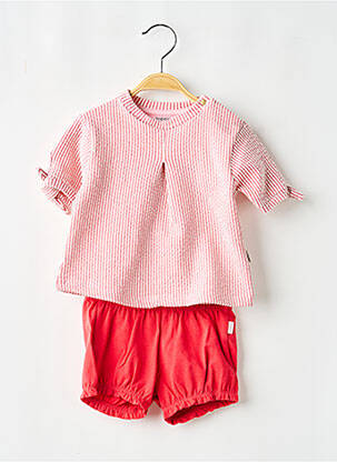 Ensemble short coupe droite rouge NOPPIES fille