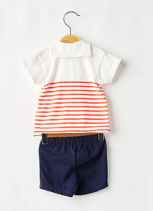 Ensemble short taille élastique rouge PETIT BATEAU garçon