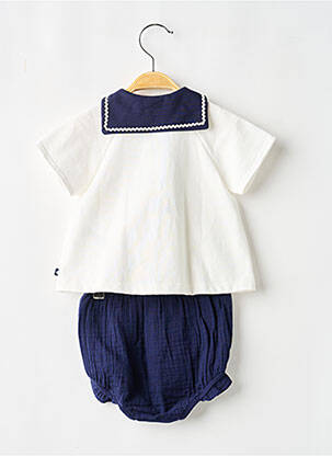 Ensemble short coupe droite bleu PETIT BATEAU fille