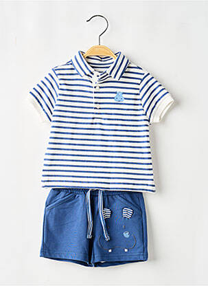Ensemble short type de haut chemise bleu MAYORAL garçon