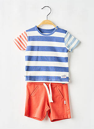 Ensemble short taille élastique orange NOPPIES garçon