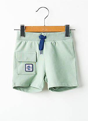 Short tissage popeline taille élastique vert TIMBERLAND garçon