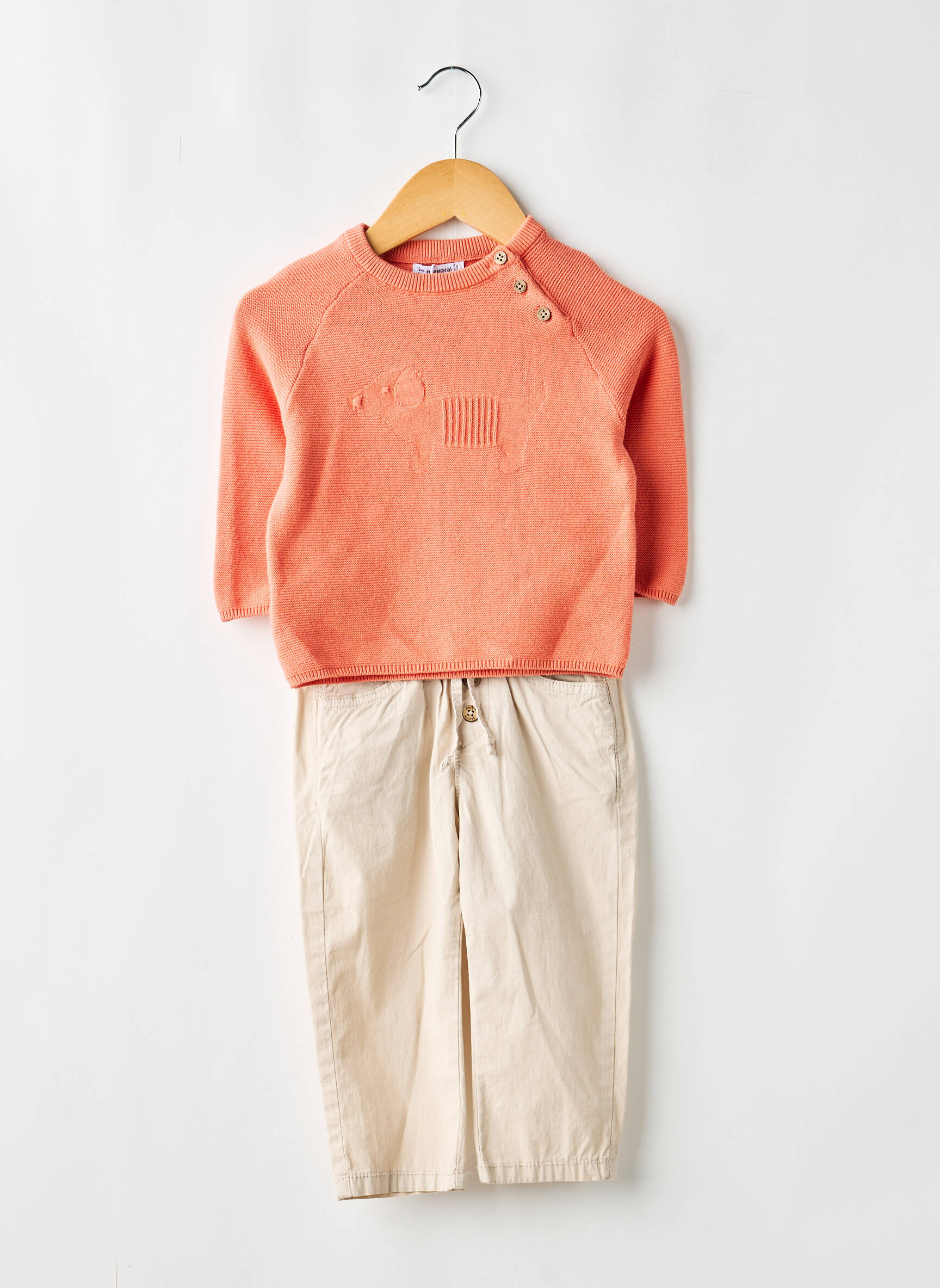Ensemble pantalon poches orange MAYORAL garçon