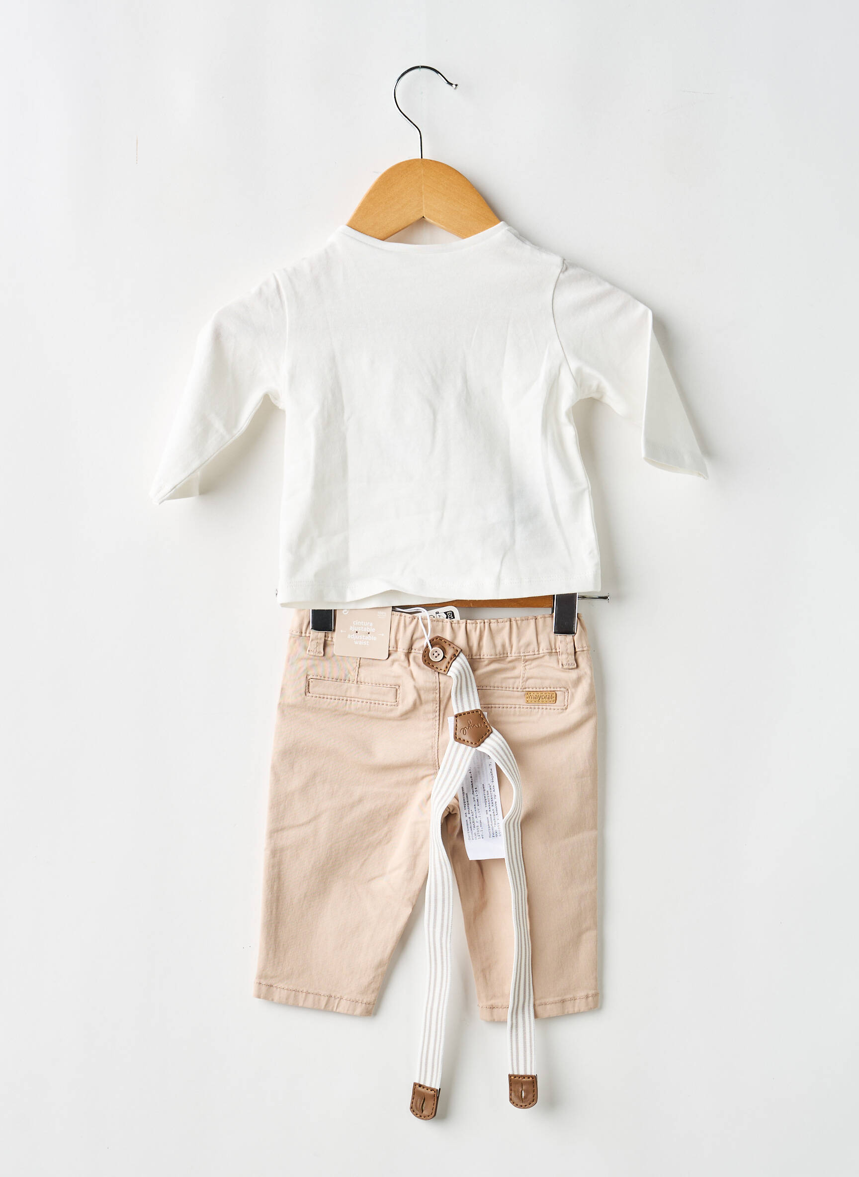 Ensemble pantalon coupe droite beige MAYORAL garçon