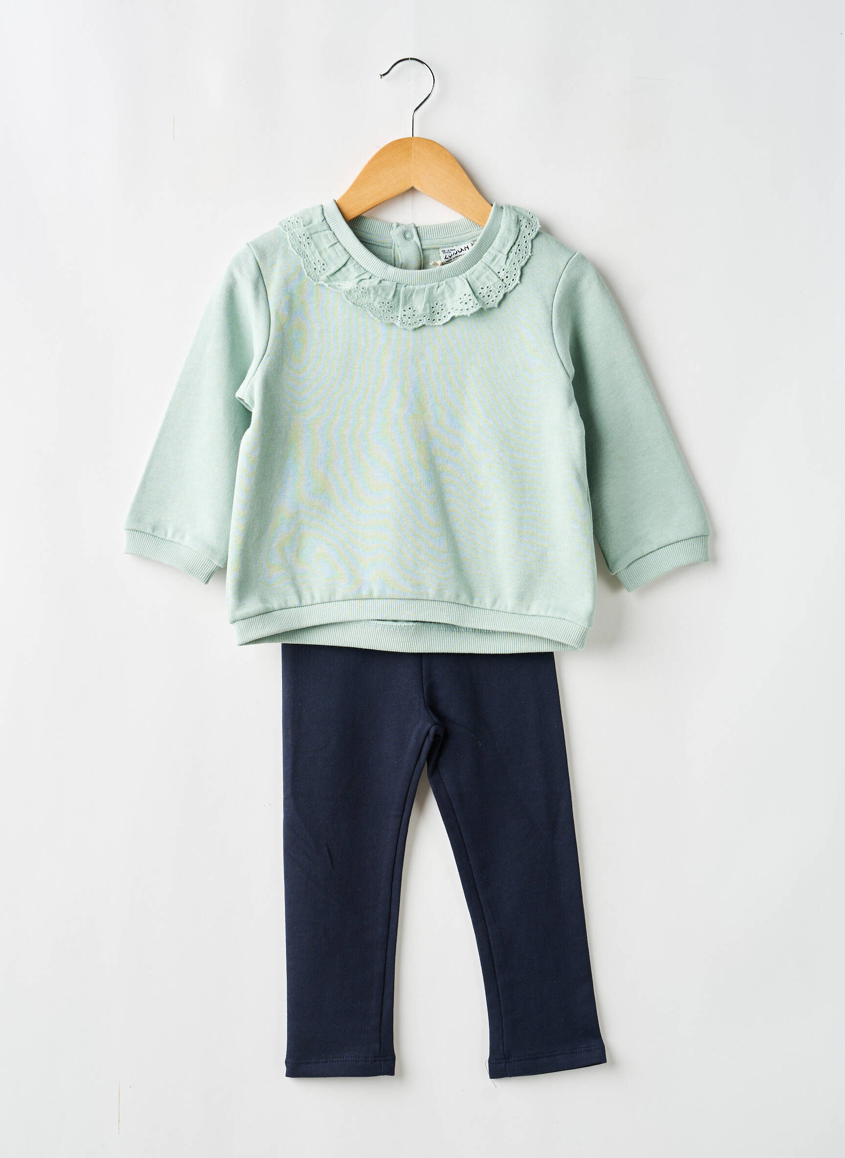 Ensemble pantalon manches longues vert LOSAN fille