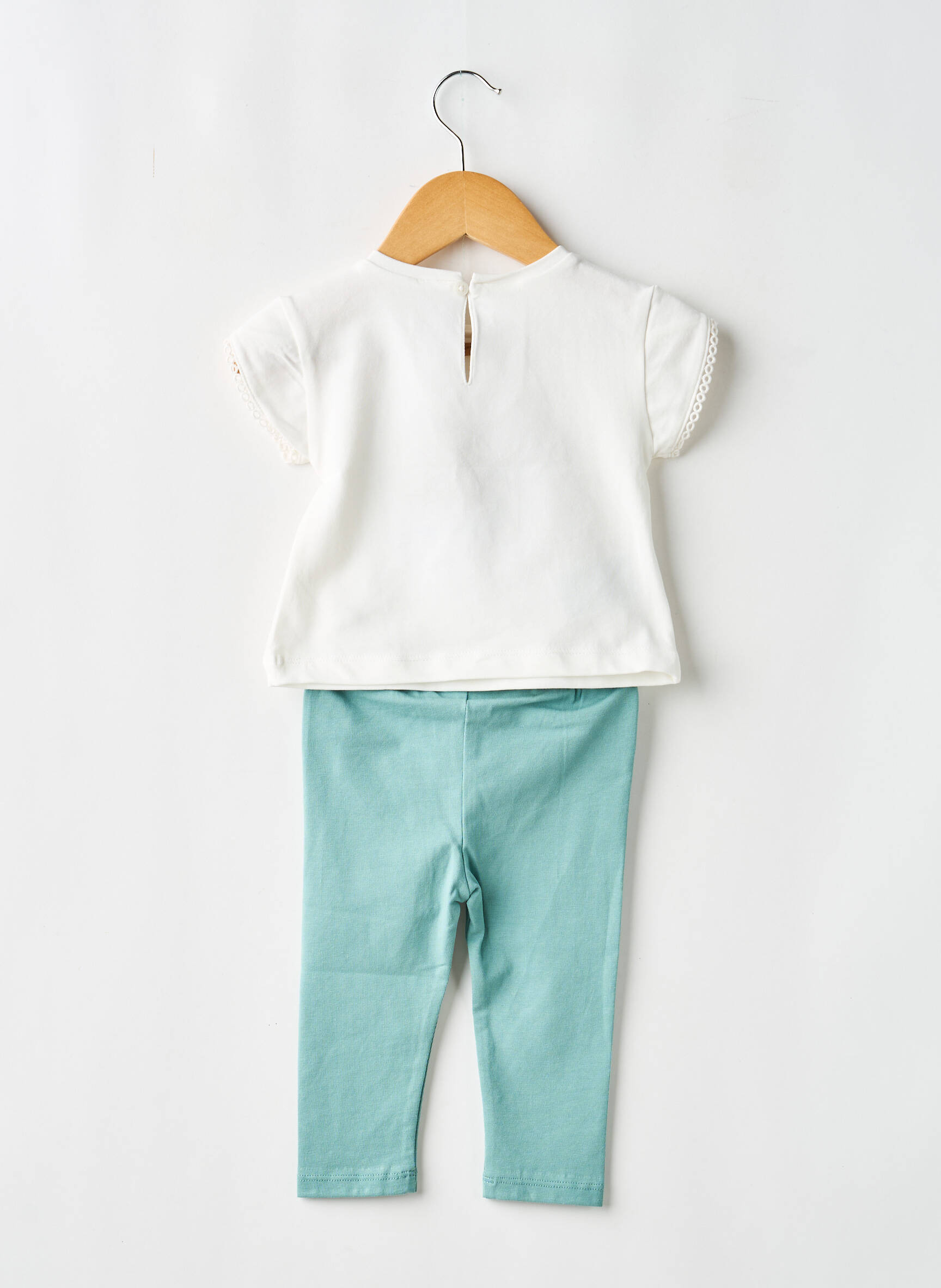 Ensemble pantalon type de haut t-shirt vert MAYORAL fille