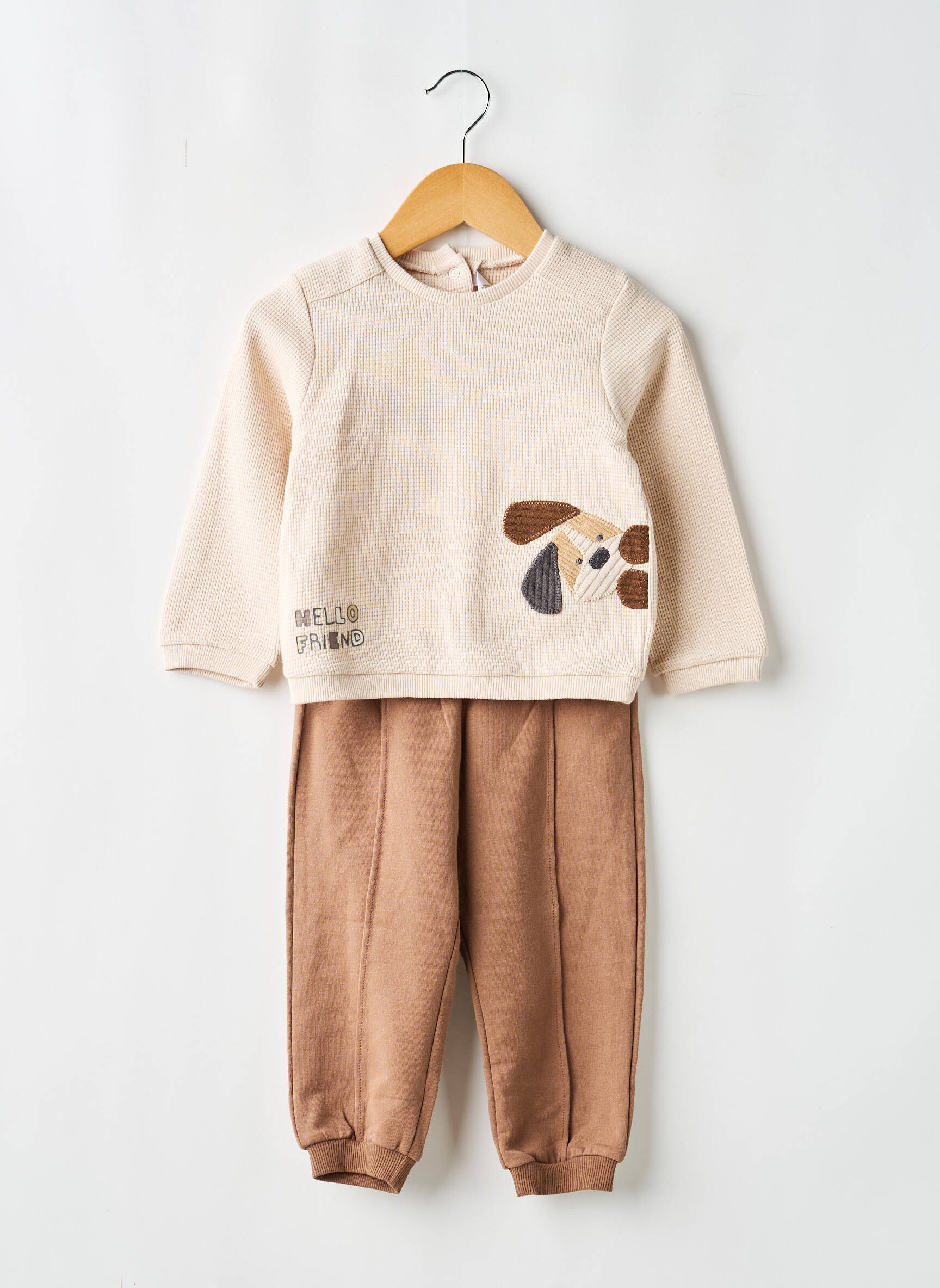 Ensemble pantalon taille élastique marron MAYORAL garçon