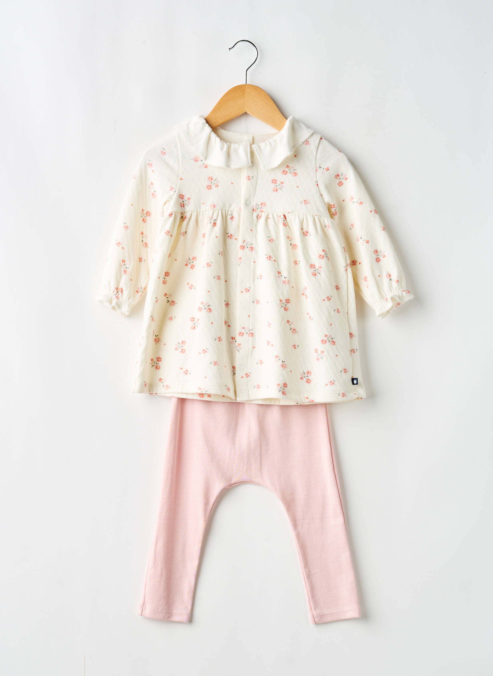 Ensemble pantalon taille élastique rose PETIT BATEAU fille