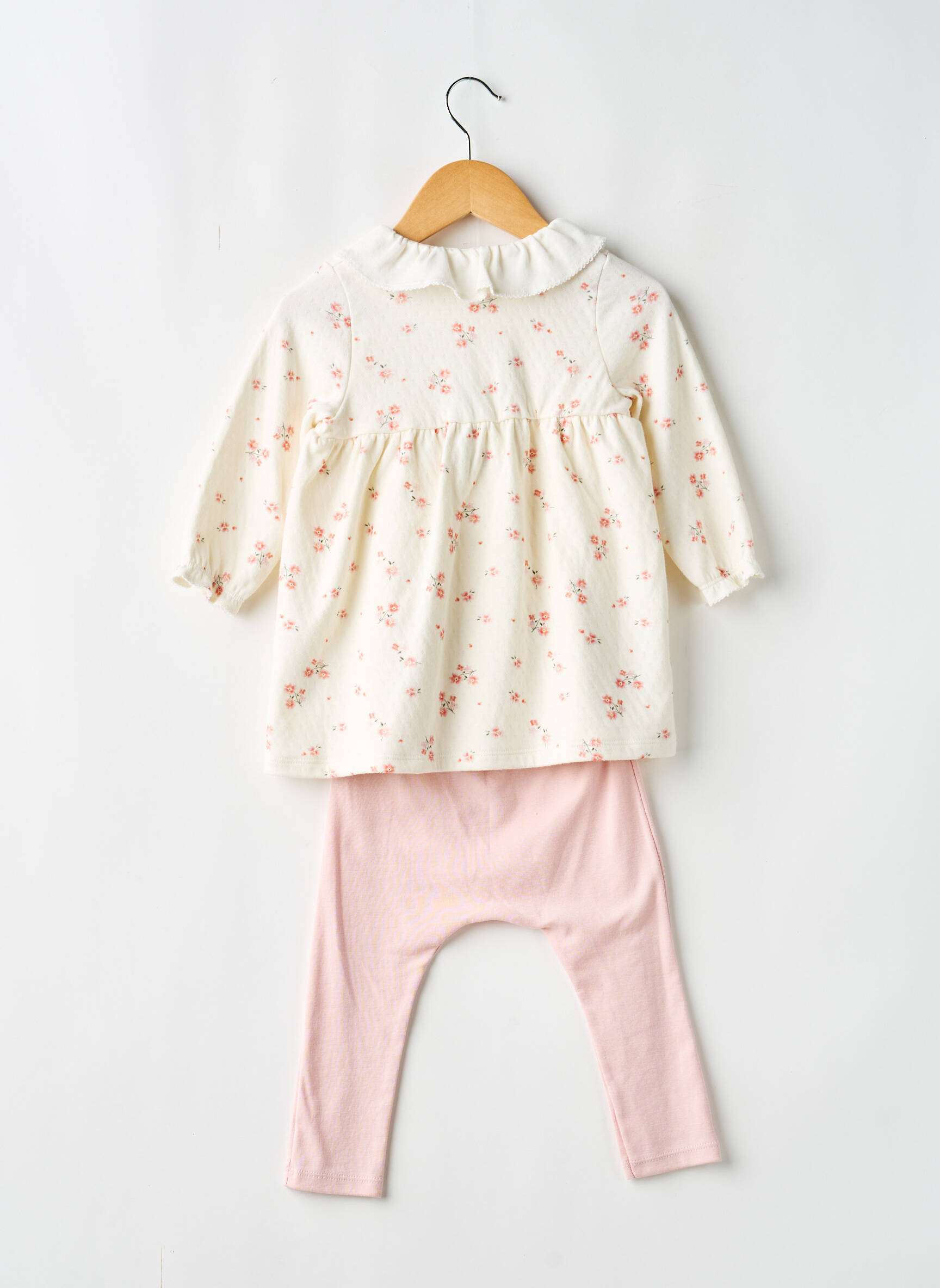 Ensemble pantalon taille élastique rose PETIT BATEAU fille