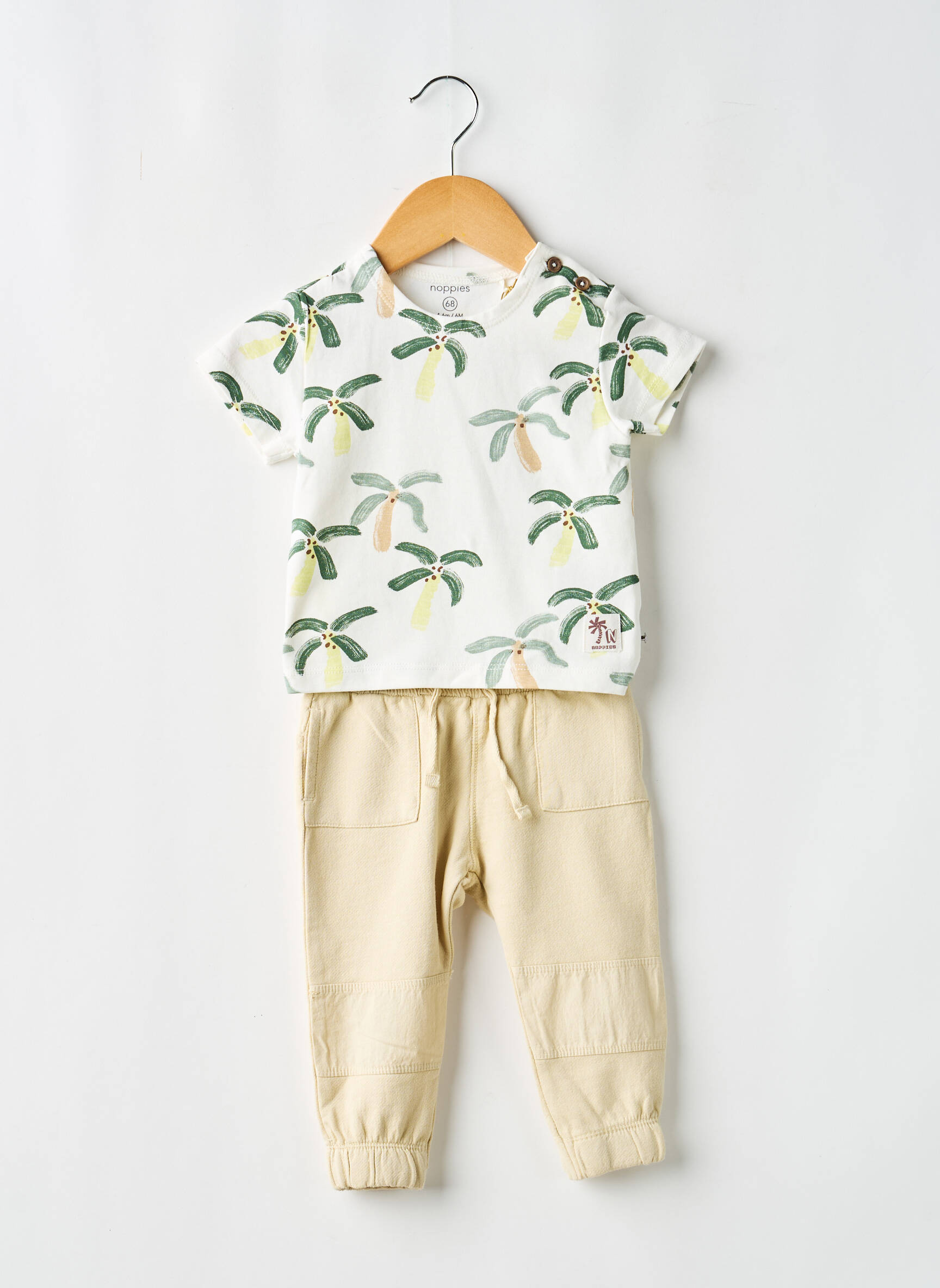 Ensemble pantalon taille élastique blanc NOPPIES garçon