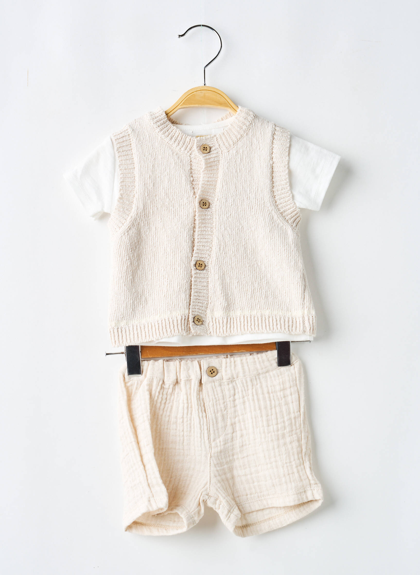 Ensemble pantalon col rond beige MAYORAL garçon