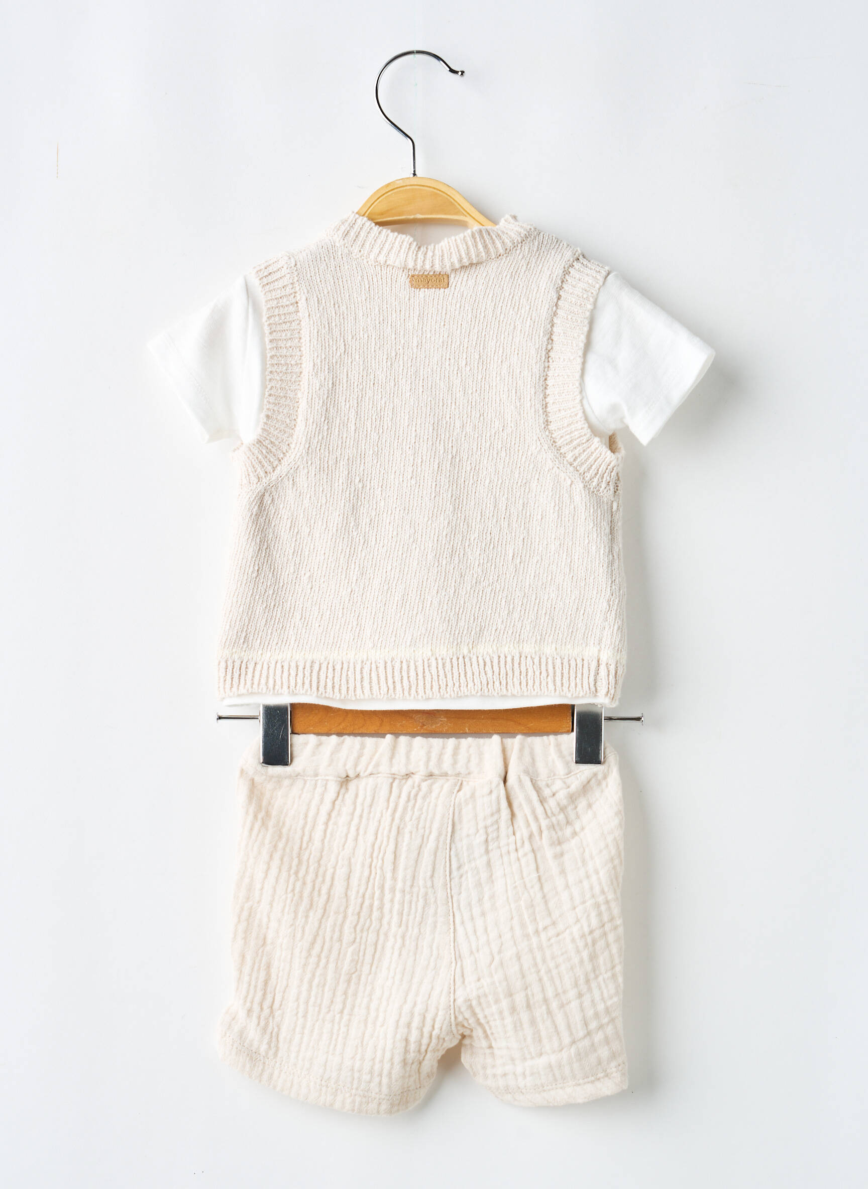 Ensemble pantalon col rond beige MAYORAL garçon