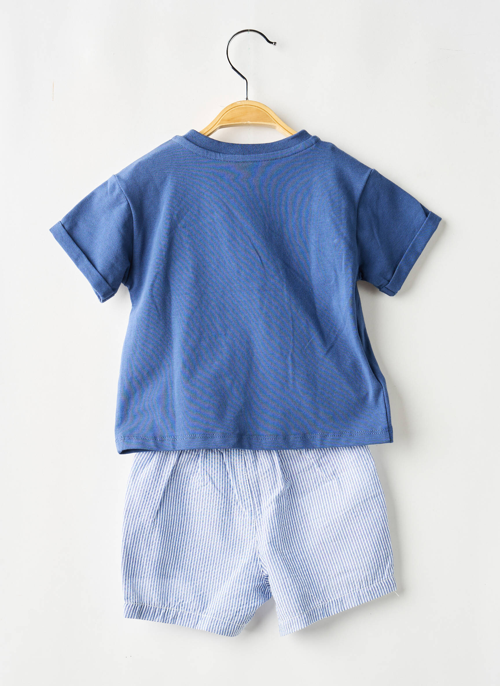 Ensemble short taille élastique bleu MAYORAL garçon