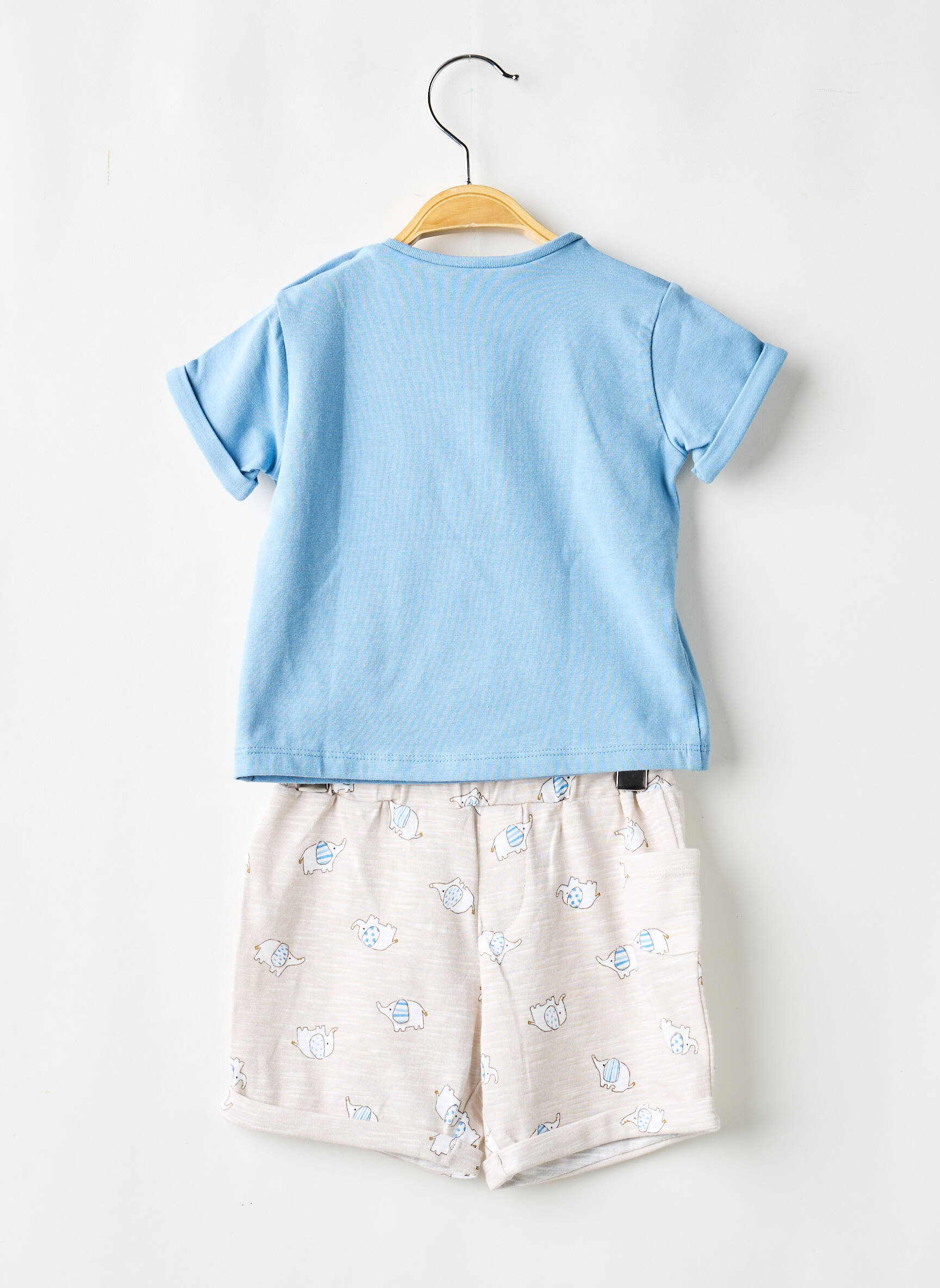 Ensemble short broderie bleu MAYORAL garçon
