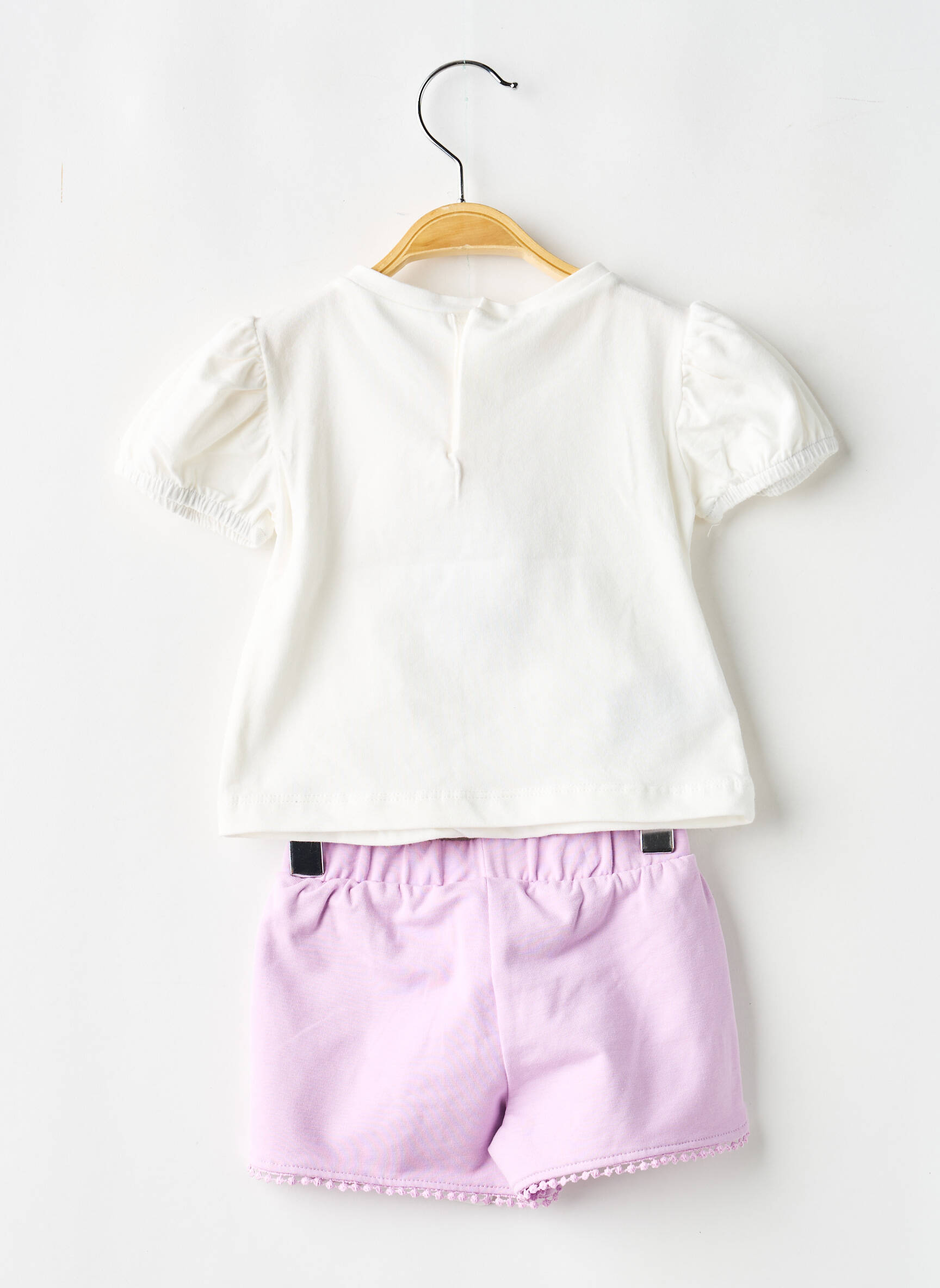 Ensemble short coupe droite violet MAYORAL fille