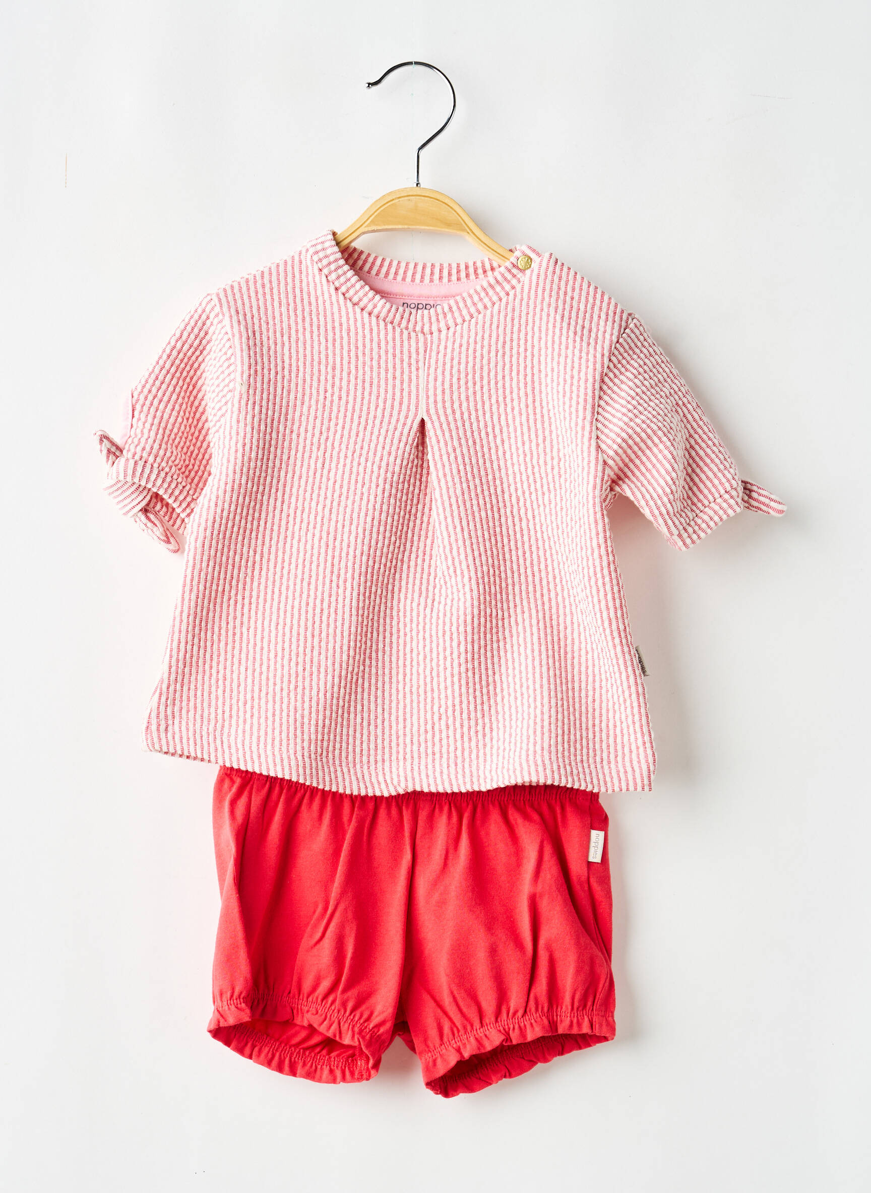 Ensemble short coupe droite rouge NOPPIES fille