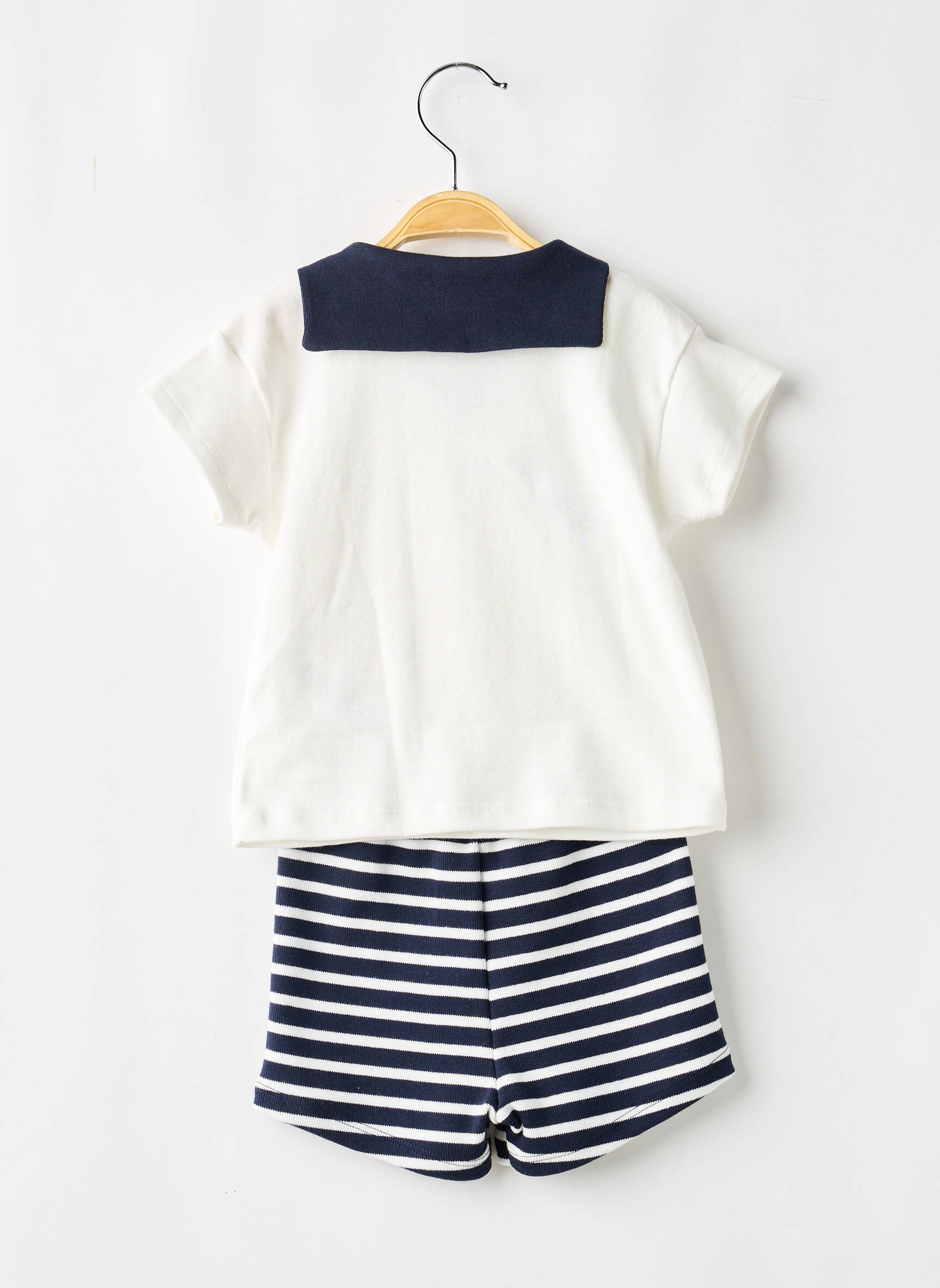 Ensemble short broderie blanc PETIT BATEAU garçon