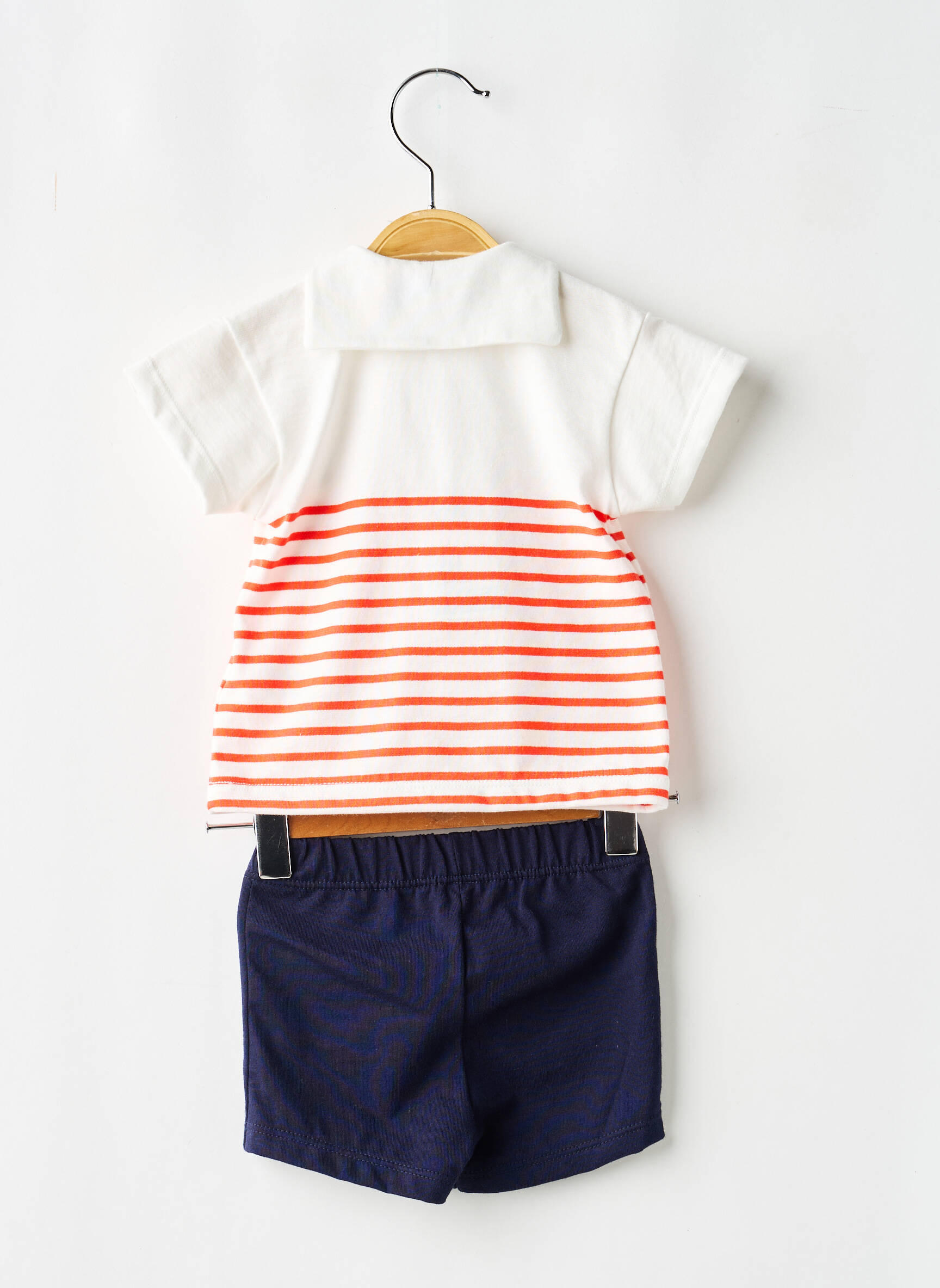 Ensemble short taille élastique rouge PETIT BATEAU garçon