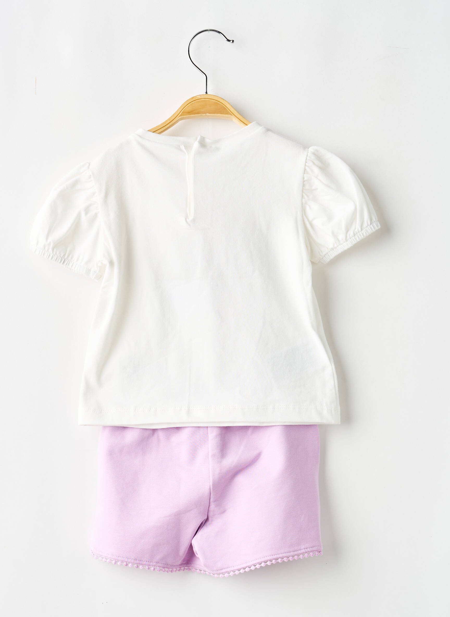 Ensemble short coupe droite violet MAYORAL fille