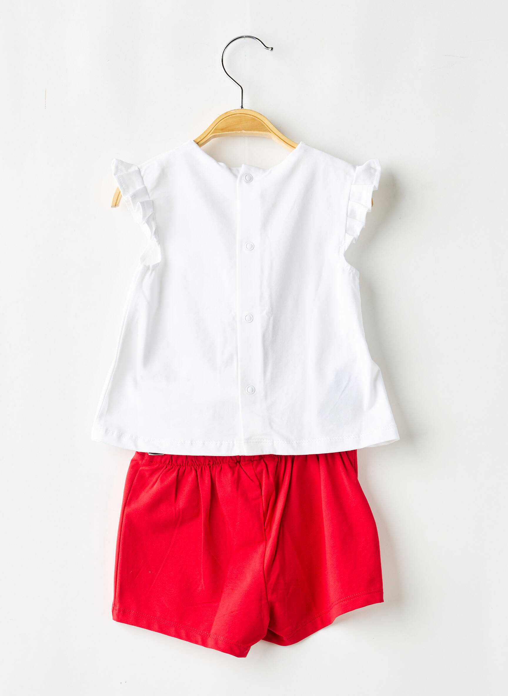 Ensemble short manches courtes rouge MAYORAL fille