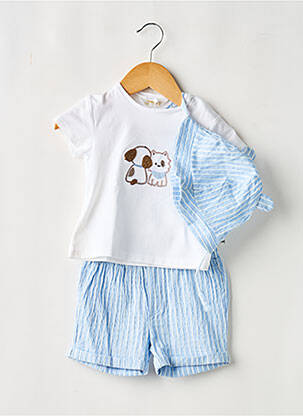 Ensemble short broderie bleu MAYORAL garçon