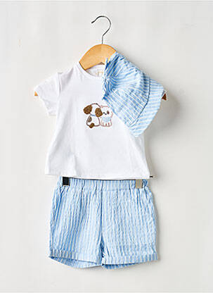 Ensemble short broderie bleu MAYORAL garçon