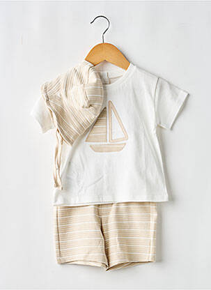 Ensemble short broderie beige MAYORAL garçon